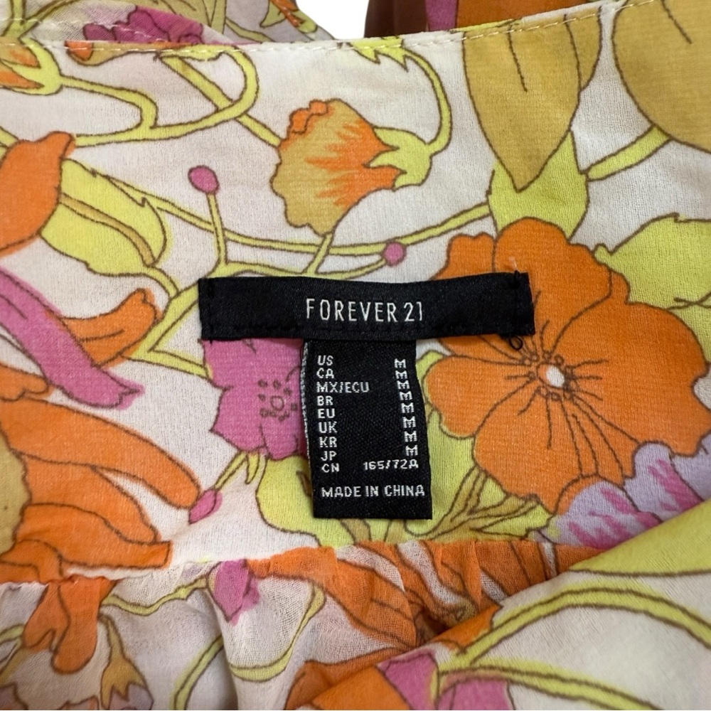 Asymmetrical Hem Retro Floral Fairycore Tie Skirt - Picture 7 of 9